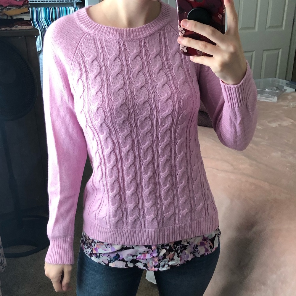 The Limited | purple floral sweater | XS